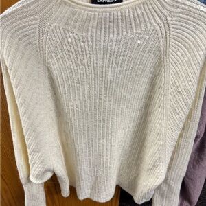 Express Women's Cream Sweater